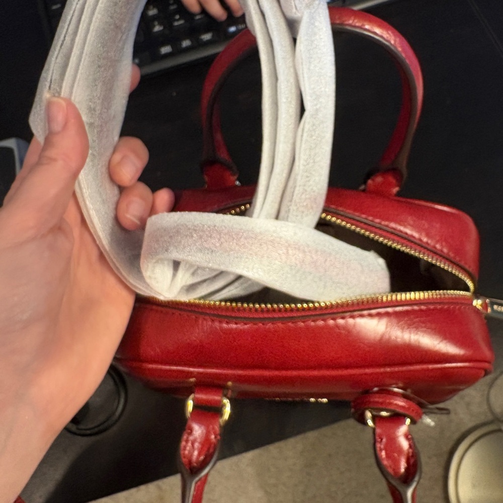 NWT Michael Kors Cherry Red Mini Bag - Picture 3 of 6